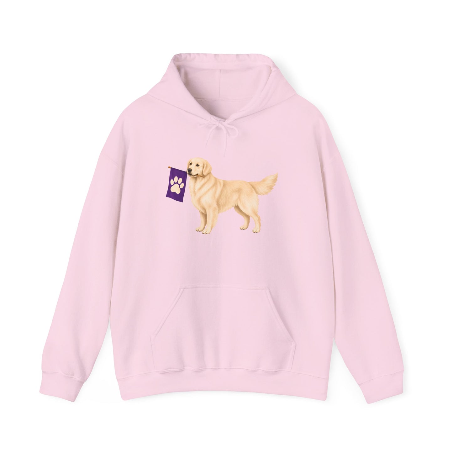 Cream Golden Retriever Flag Hoodie