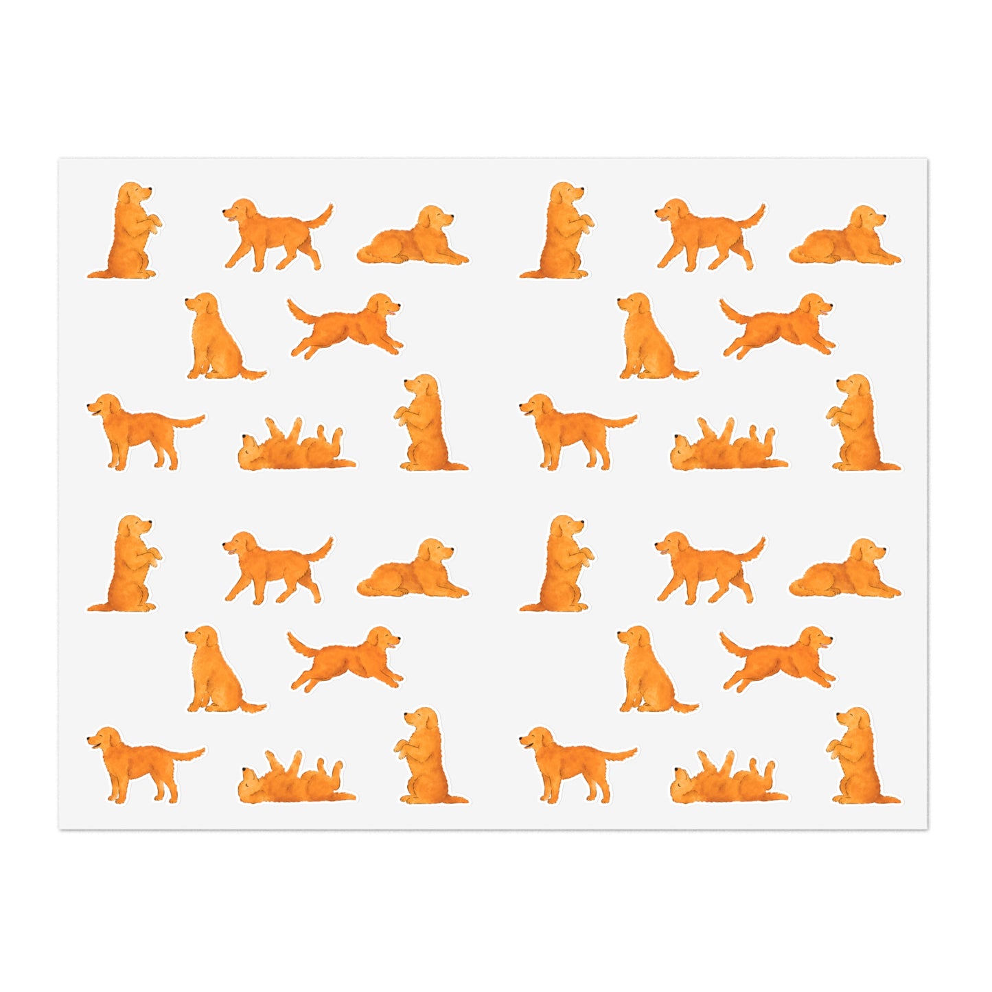 Red Golden Retriever Sticker Sheet