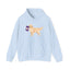 Cream Golden Retriever Flag Hoodie