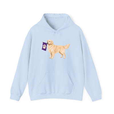 Cream Golden Retriever Flag Hoodie