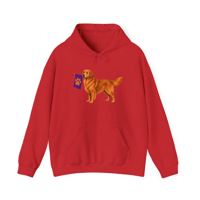 Red Golden Retriever Flag Hoodie