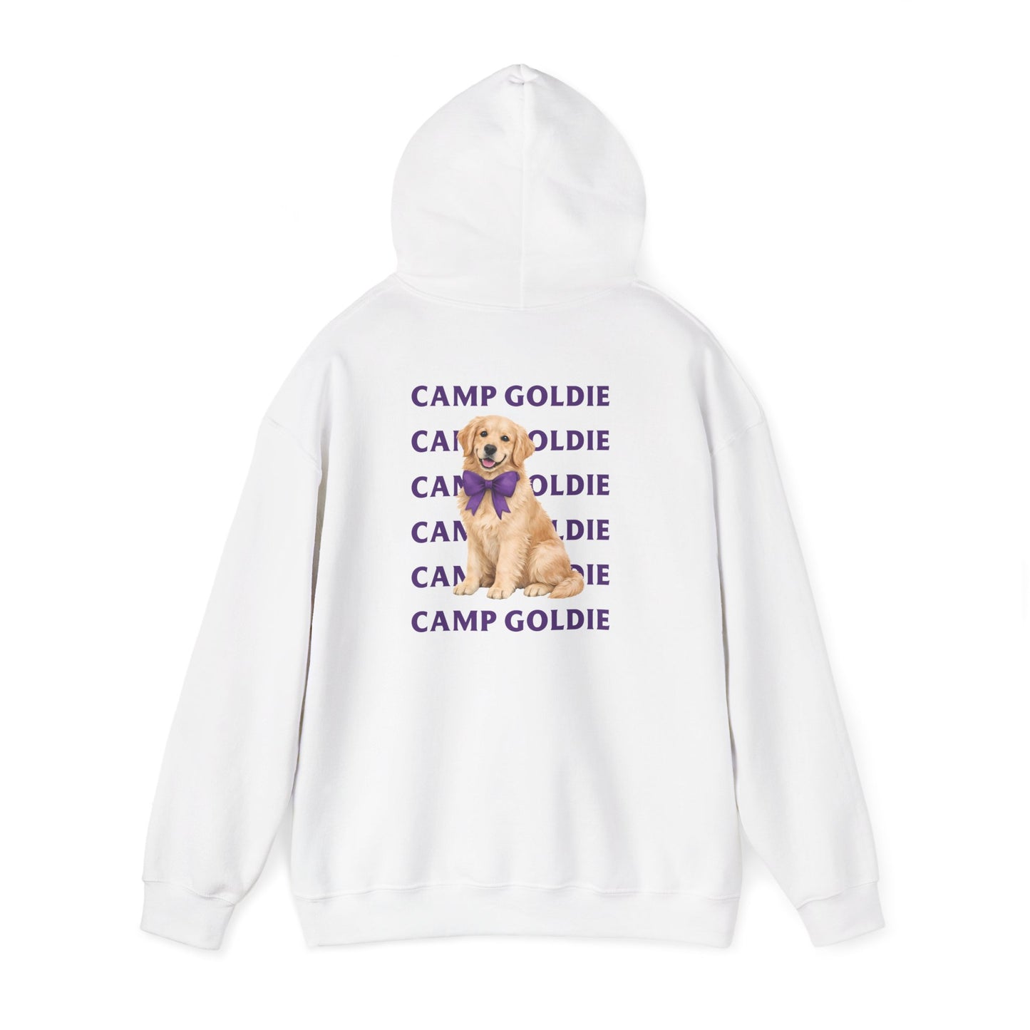 Camp Goldie Cream Puppy Bow Hoodie