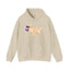 Cream Golden Retriever Flag Hoodie