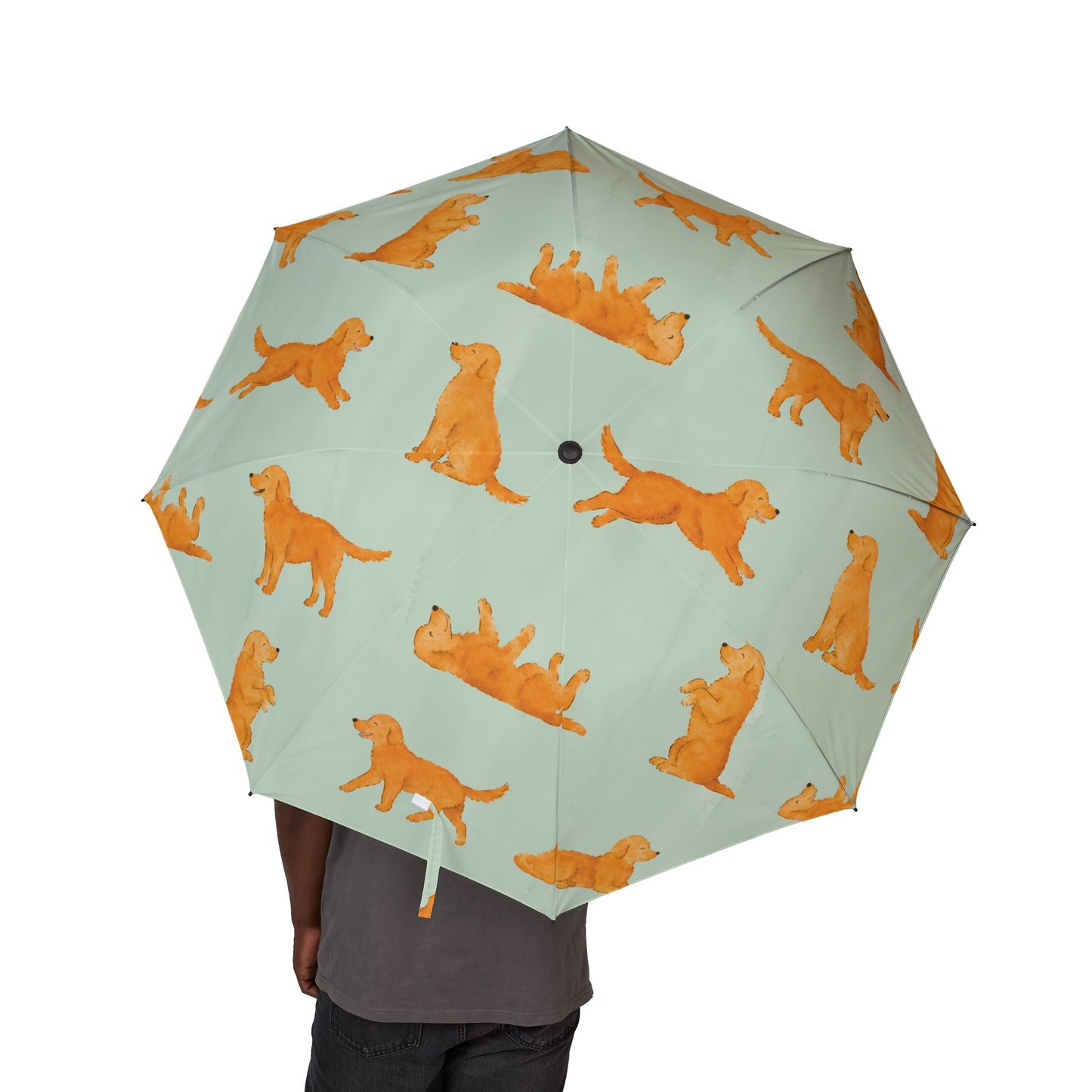 Red Golden Retriever Compact Umbrella