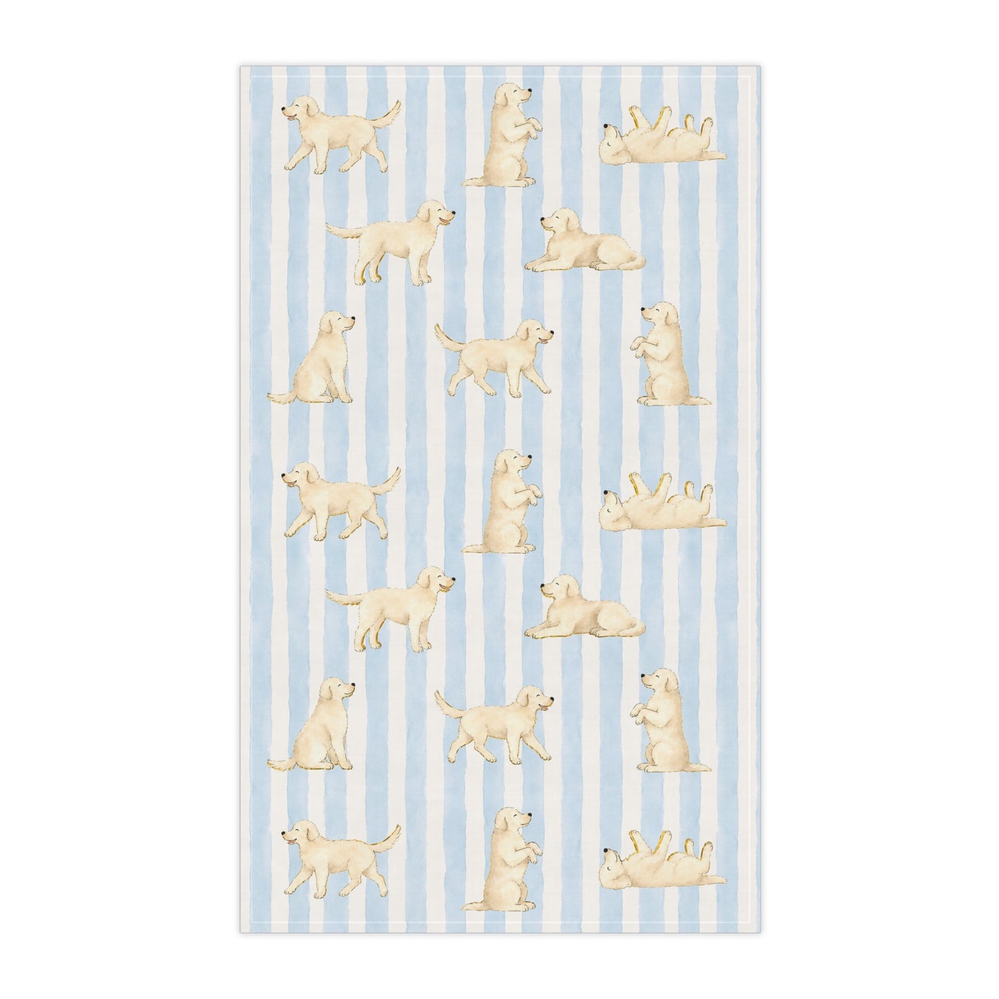Cream Golden Retriever Tea Towel