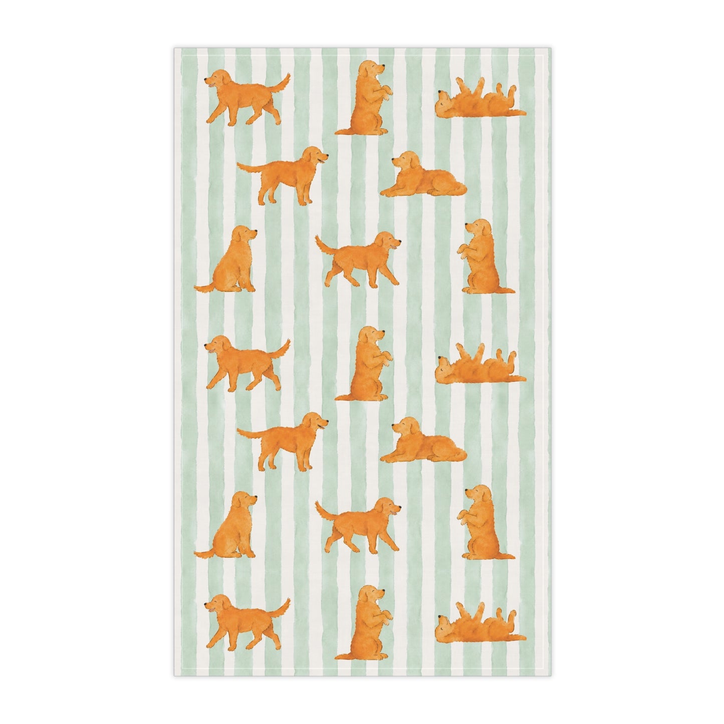 Red Golden Retriever Tea Towel