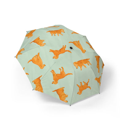 Red Golden Retriever Compact Umbrella