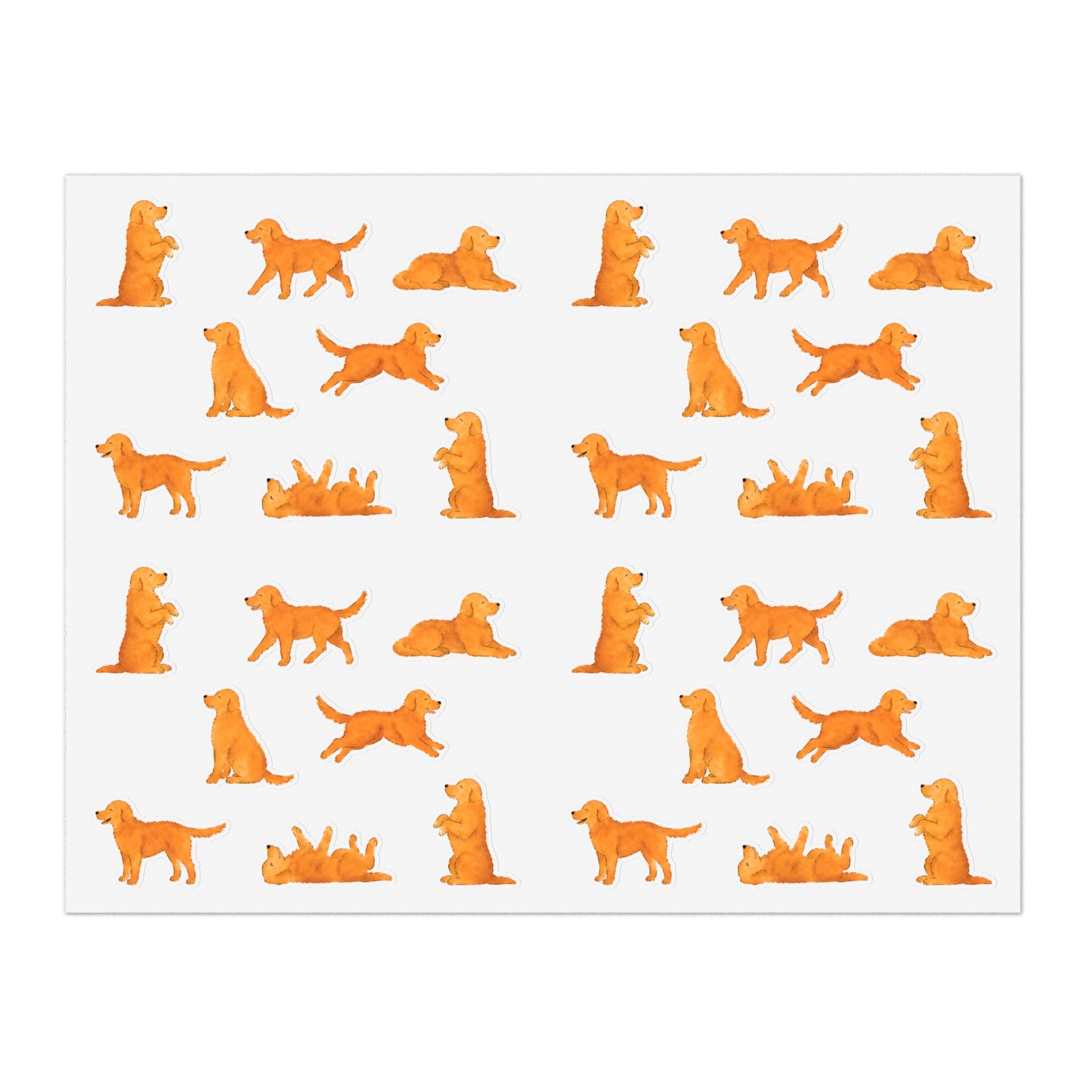 Red Golden Retriever Sticker Sheet
