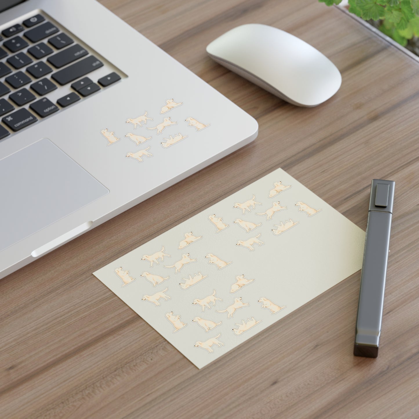 Cream Golden Retriever Sticker Sheet