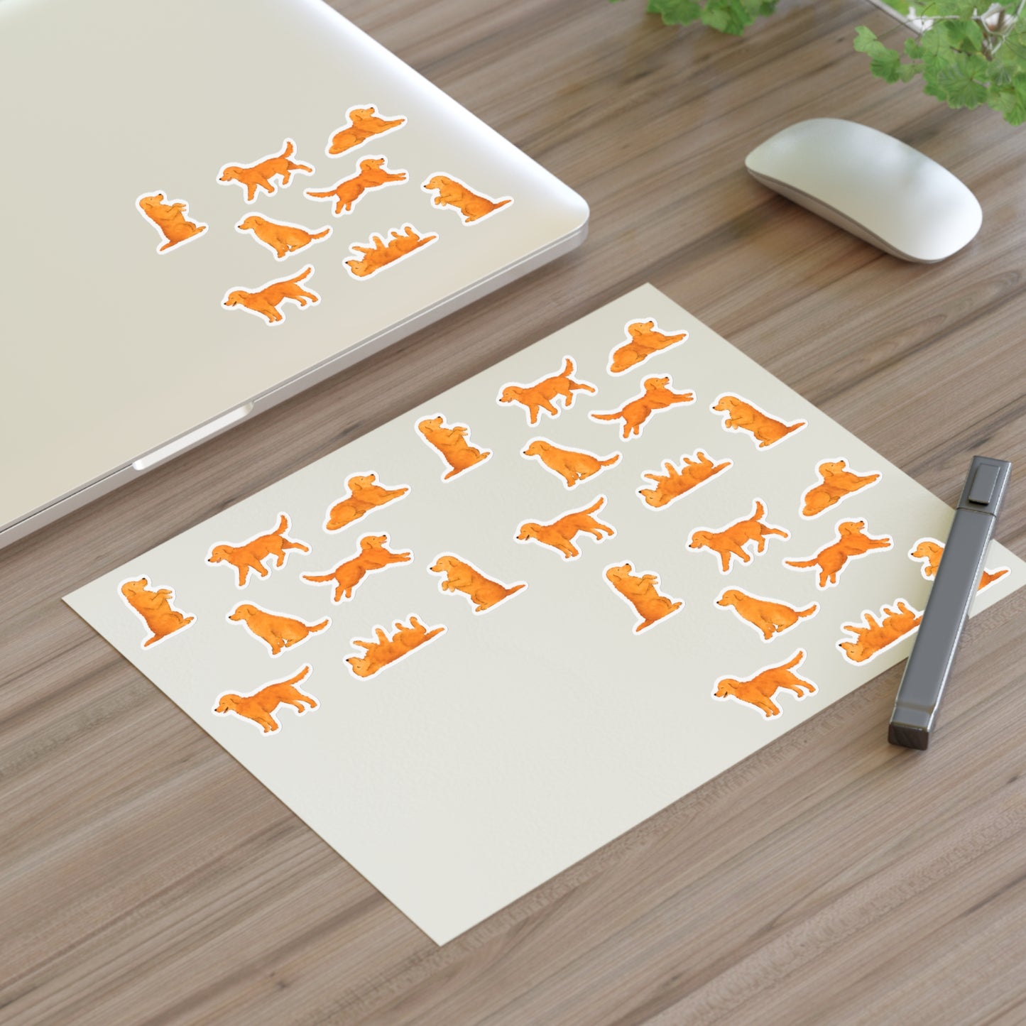 Red Golden Retriever Sticker Sheet