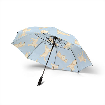 Cream Golden Retriever Compact Umbrella