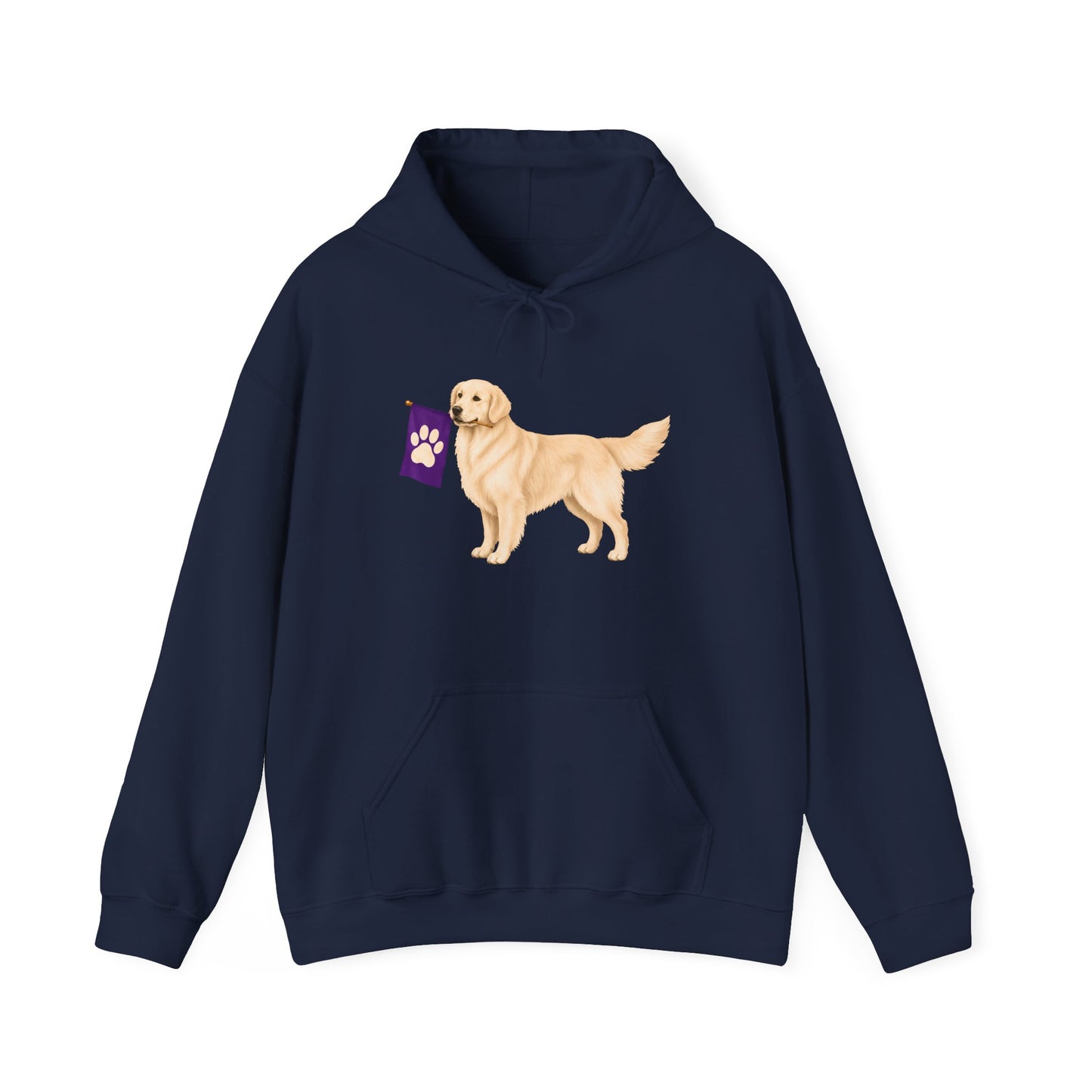 Cream Golden Retriever Flag Hoodie