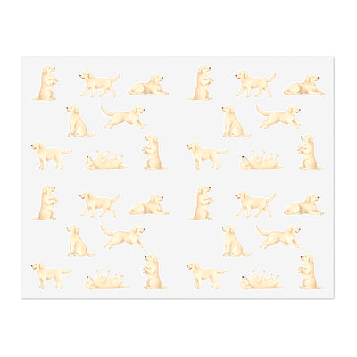 Cream Golden Retriever Sticker Sheet