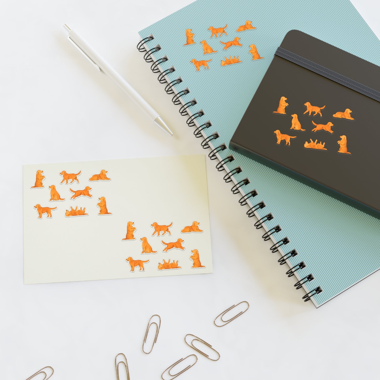 Red Golden Retriever Sticker Sheet
