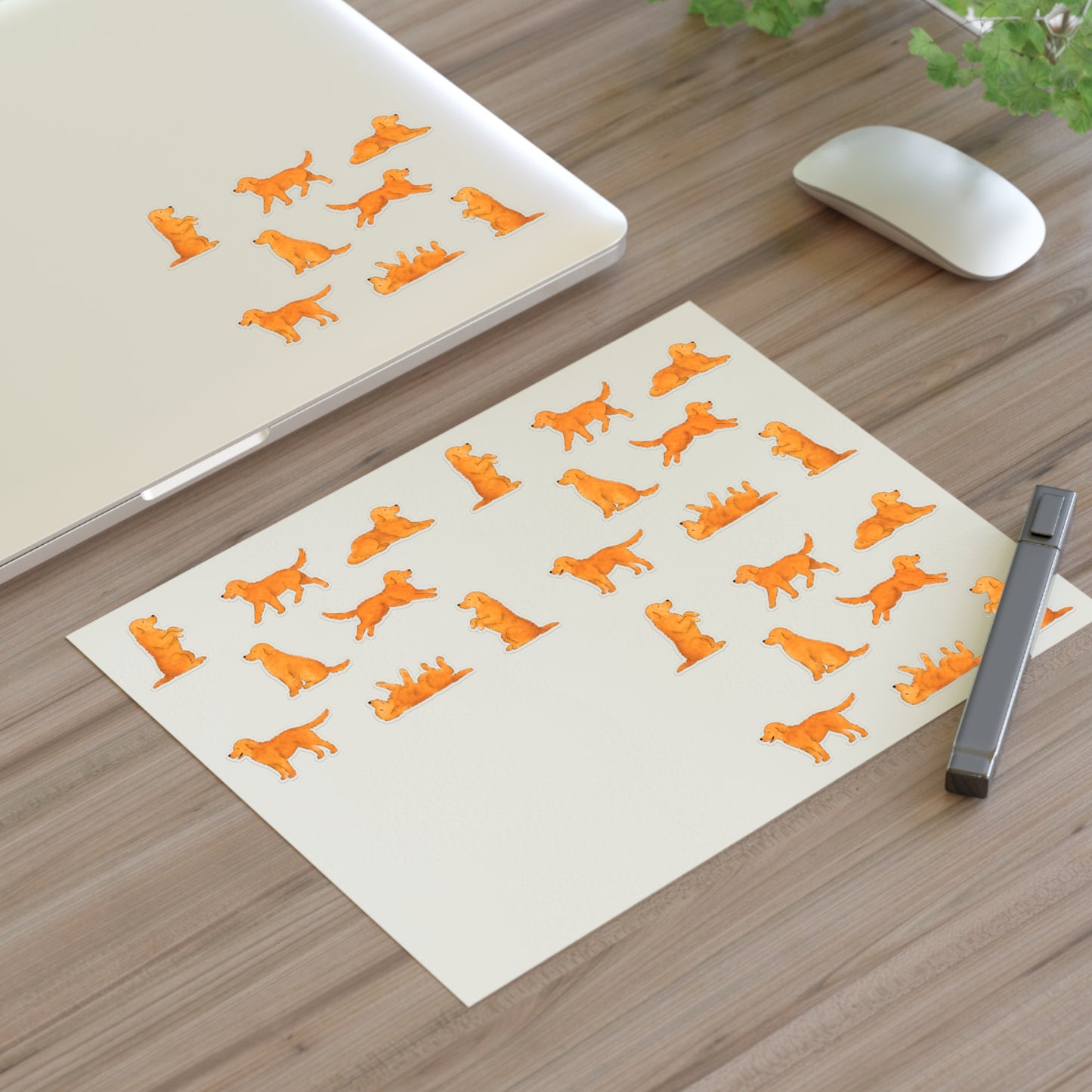 Red Golden Retriever Sticker Sheet
