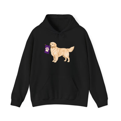 Cream Golden Retriever Flag Hoodie