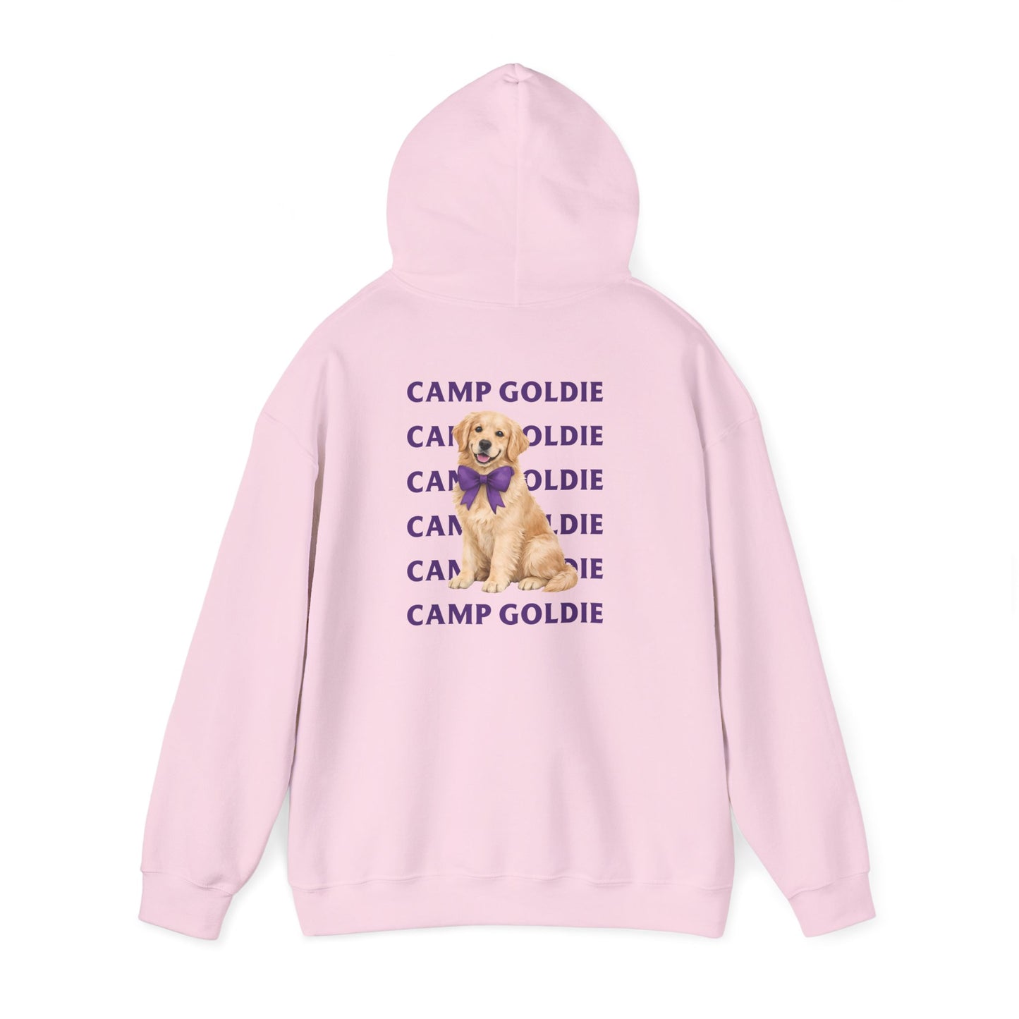 Camp Goldie Cream Puppy Bow Hoodie