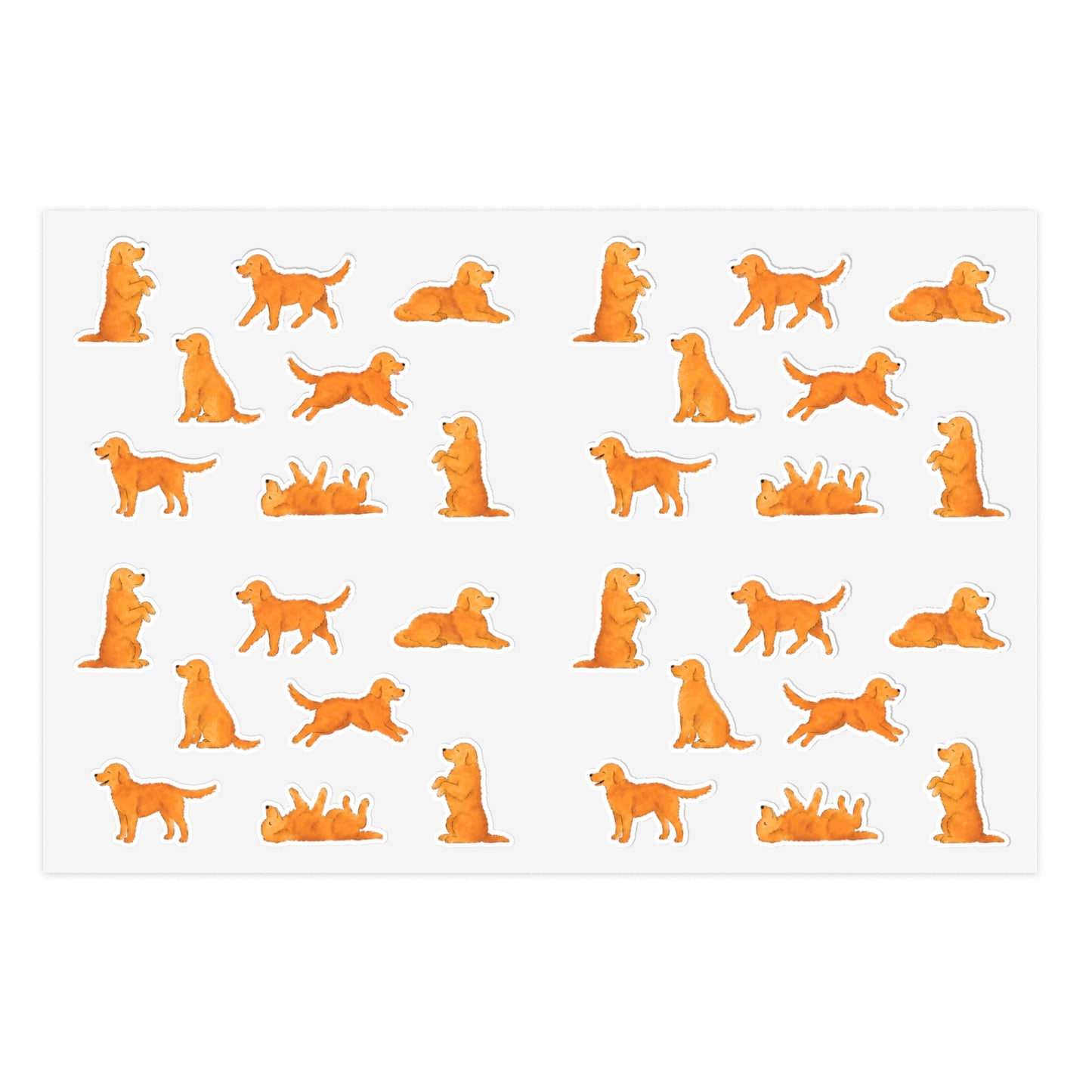 Red Golden Retriever Sticker Sheet