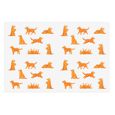 Red Golden Retriever Sticker Sheet