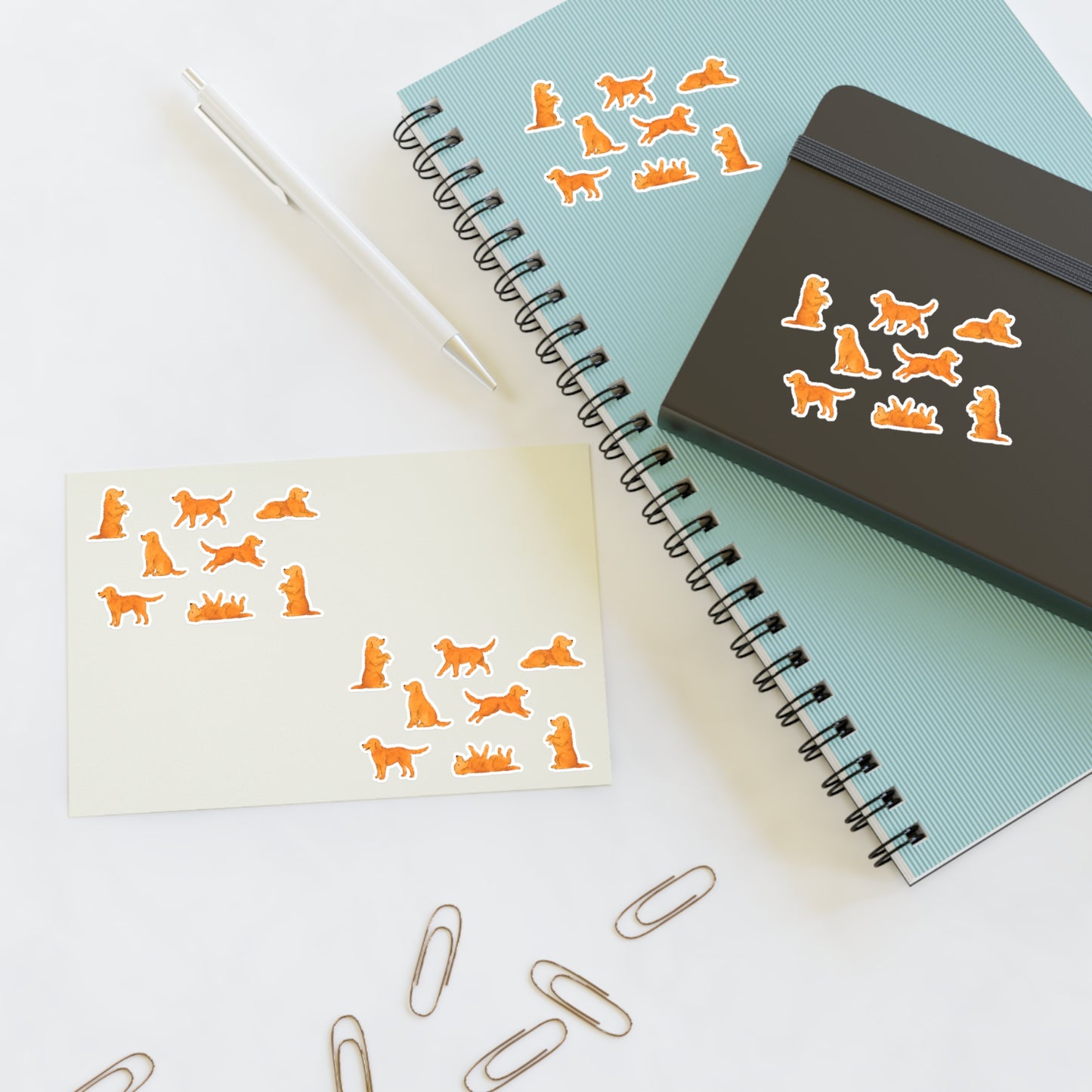 Red Golden Retriever Sticker Sheet