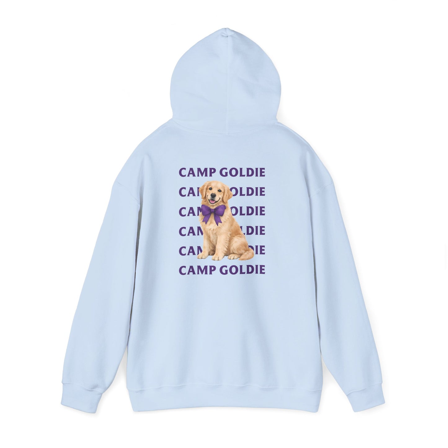 Camp Goldie Cream Puppy Bow Hoodie
