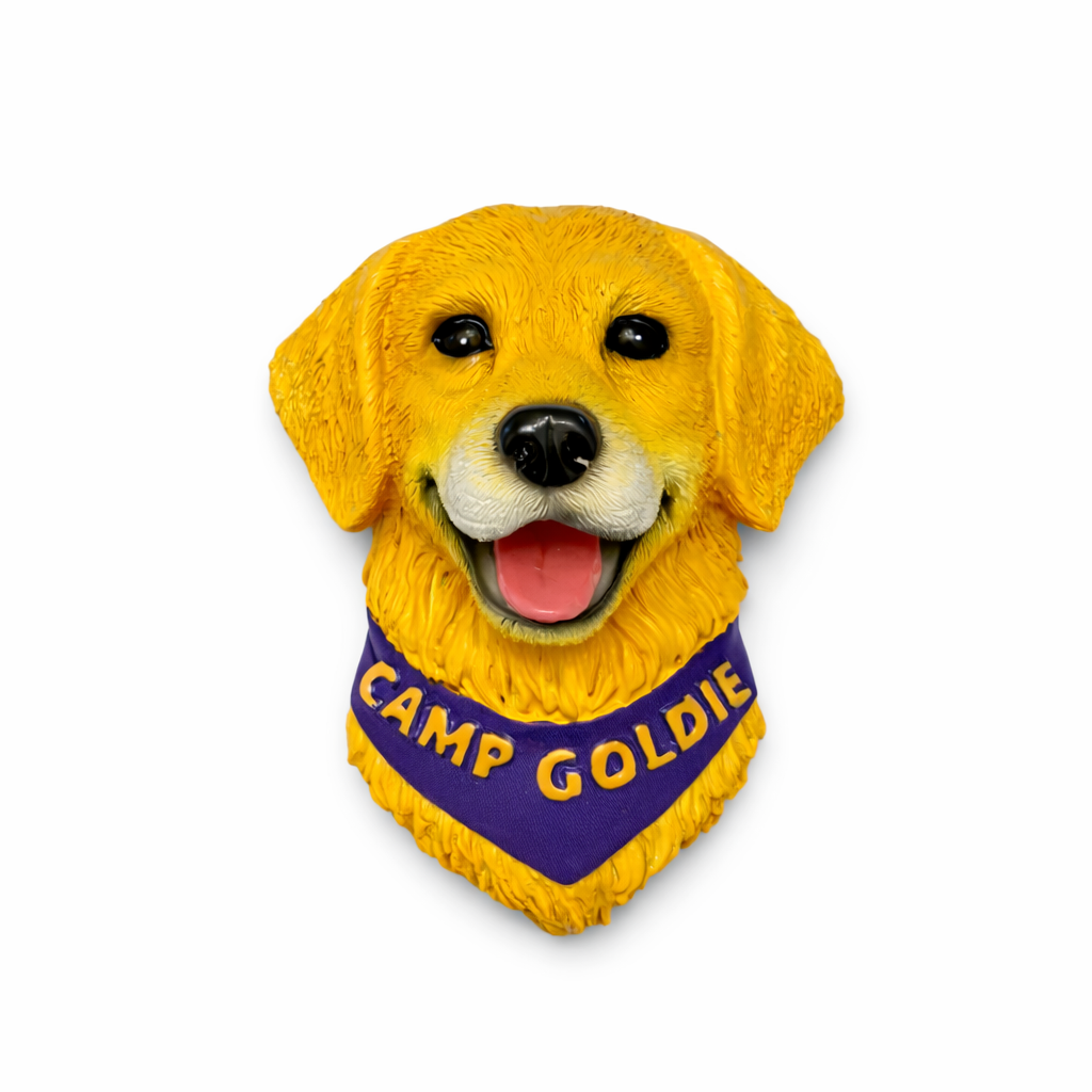 Camp Goldie Golden Retriever 3D Fridge Magnet