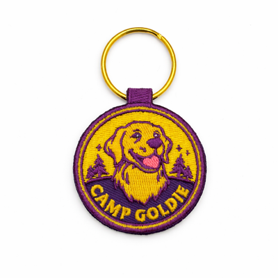 Camp Goldie "Best Day Ever" Embroidered Keychain
