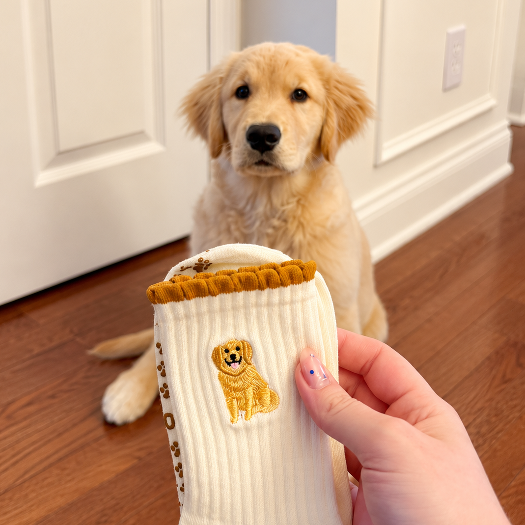 Golden Retriever Grip Sock