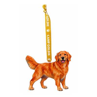 Acrylic Red Golden Retriever Ornament